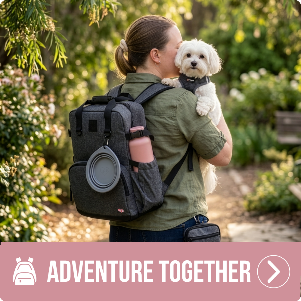 Adventure together - dog day out bag; travel bags for supplies